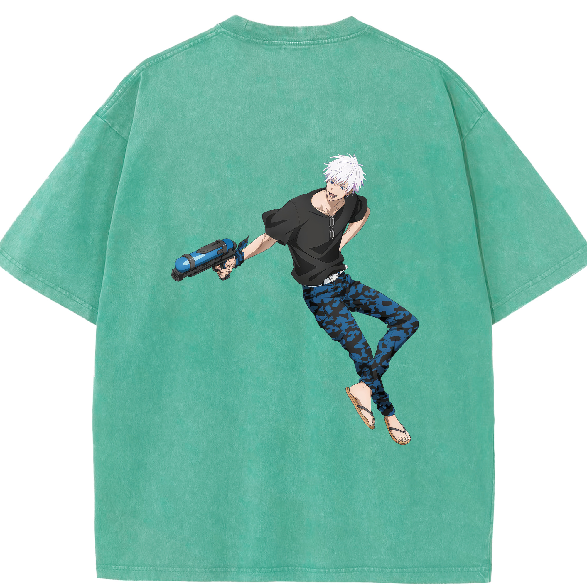 （画像用） 呪術廻戦 Jujutsu Kaisen 綿100% ヴィンテージ風 半袖Tシャツ（背面プリント）